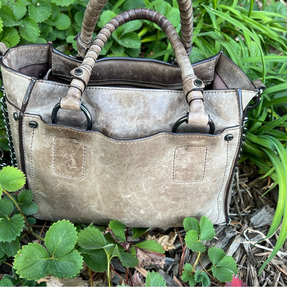 Frye Taupe Demi Satchel Bag